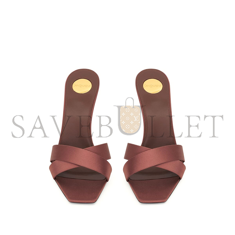 YSL OPYUM MULES IN SATIN CREPE 8189319QAB12215